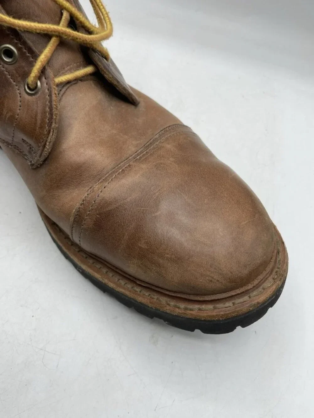 Allen Edmonds Mens Vancouver Wool Cap Toe Boot 11.5 D Natural Chromexcel 5927